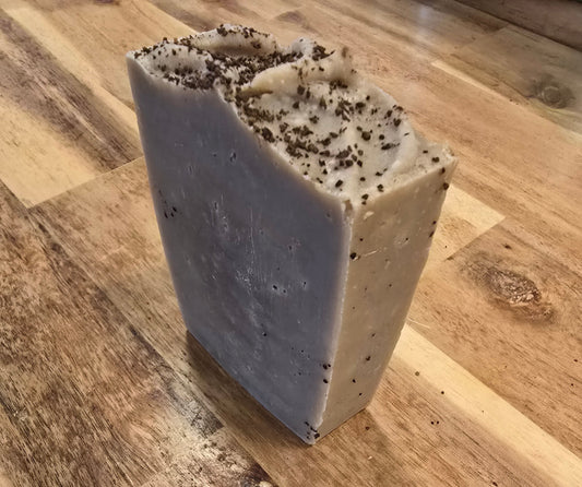 Bar Soap - Coffee Oil and Charcoal Infused- Handmade - Luxurious - Small Batch