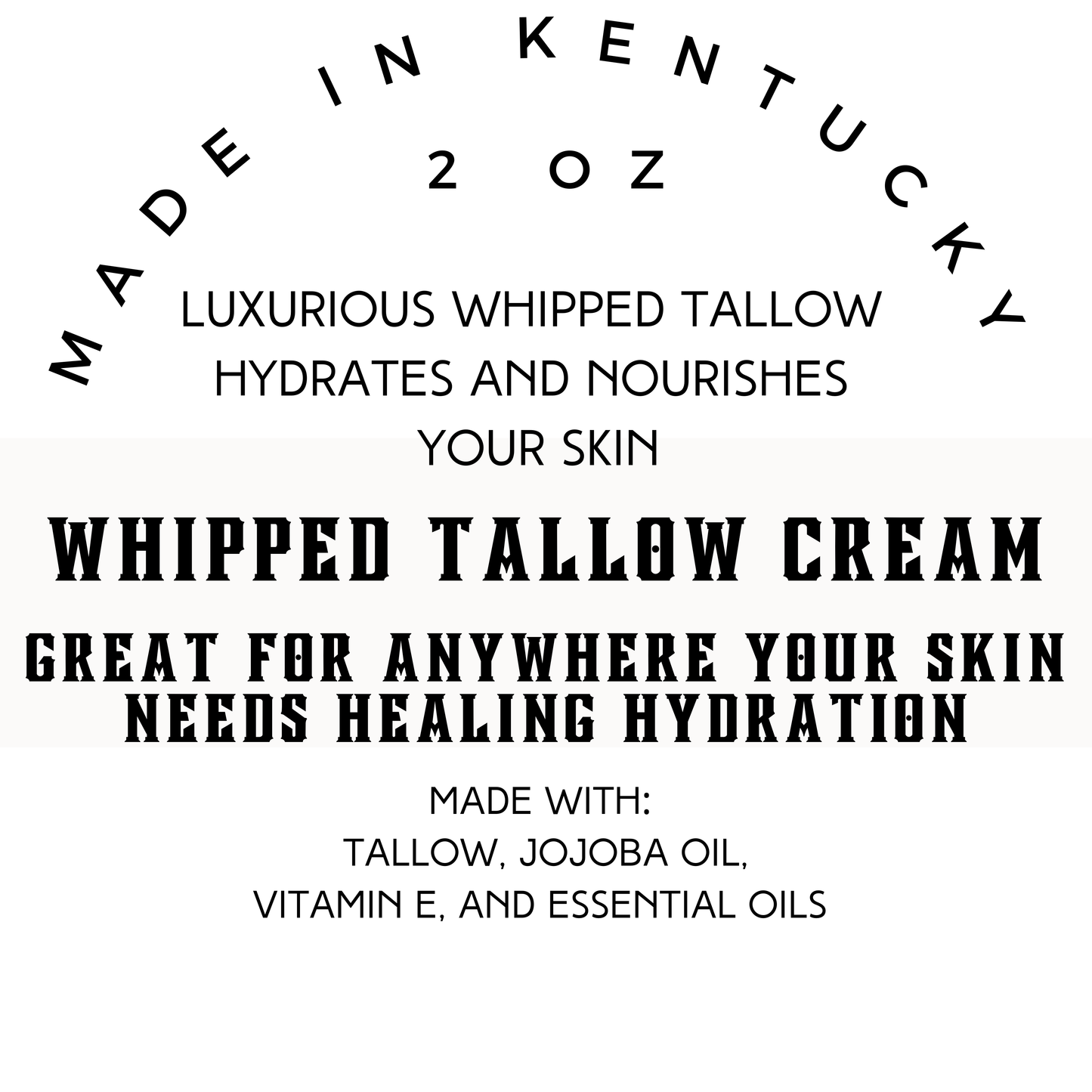 Whipped Tallow Cream - Face Cream - Tallow Balm - Ultra Hydrating