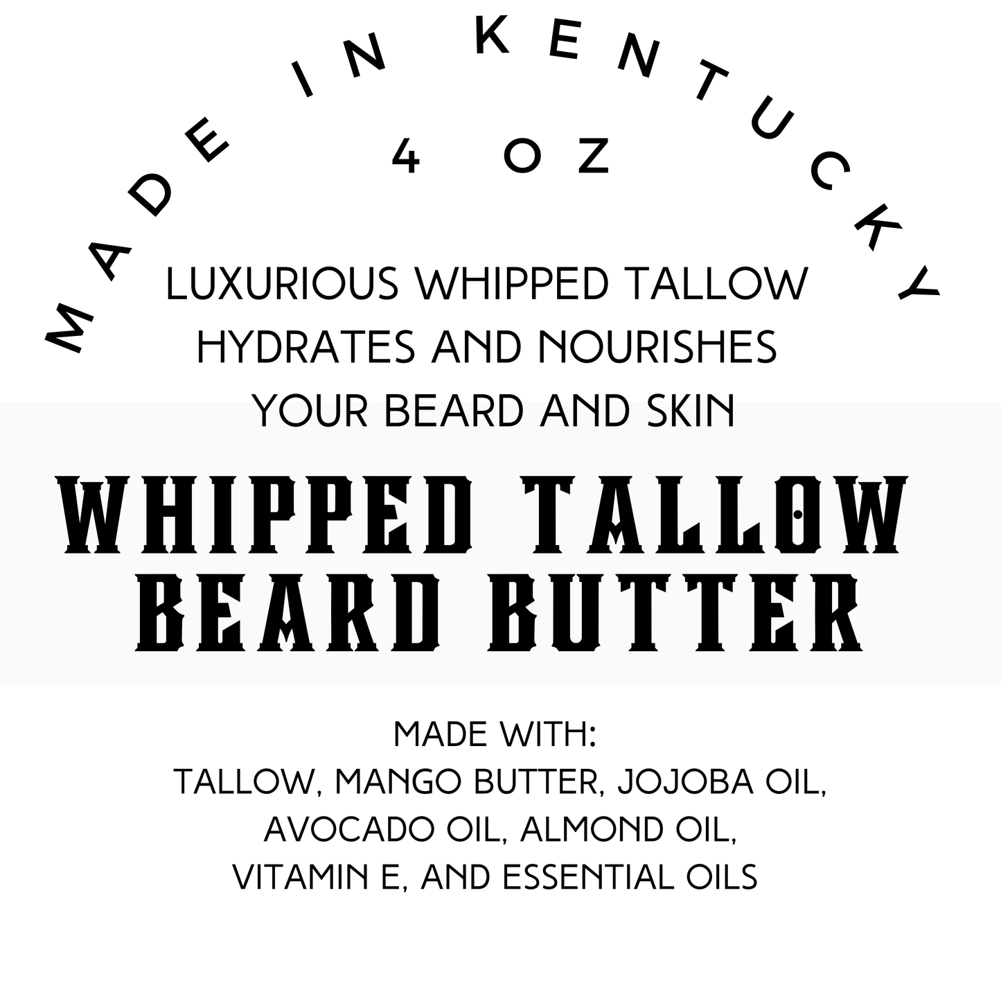 Slick's Whipped Tallow Beard Butter - with Mango Butter