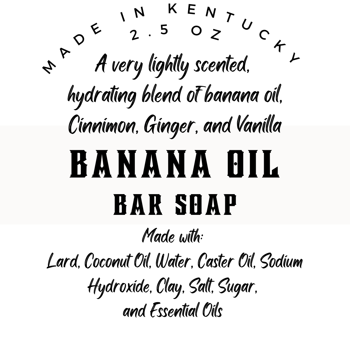 Bar Soap - Banana Oil - Handmade - Luxurious - Small Batch