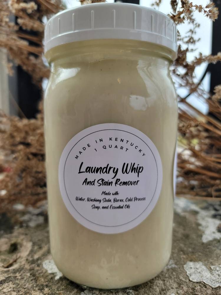 Laundry Whip - 1 Quart (32 oz.) - Natural Cleaning - All Natural - No Harsh Chemicals